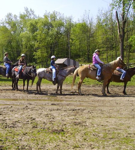 People horseback riding